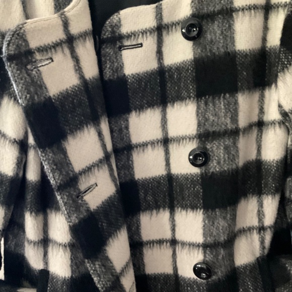 French Connection Oversize Plaid Wool Coat - Size 4 - Picture 7 of 10